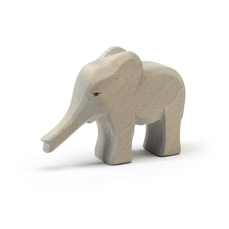Elefant klein Rüssel Ostheimer Holzfigur handgefertigt 8,5 cm hoch