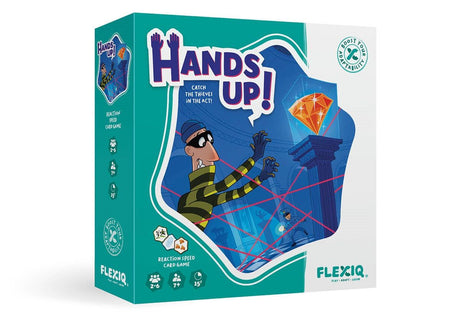Hände Hoch Kartenspiel mit Sicherheitsbeamten, Dieb-Karten und Diamanten für schnelle Reaktionsspiele