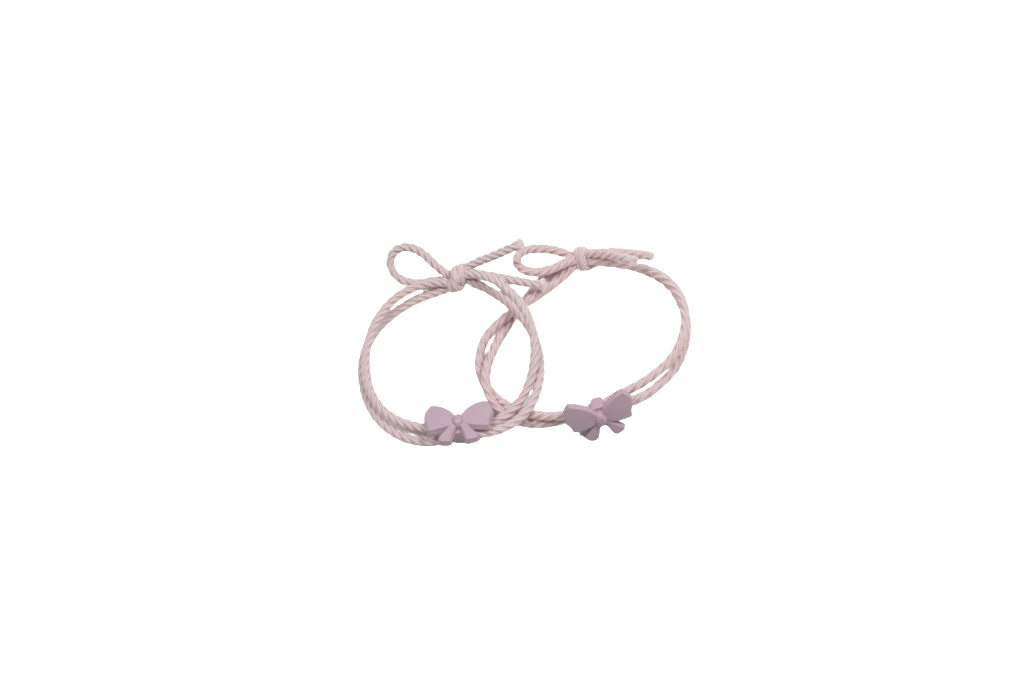Haargummi 2er Set Schleife - pink
