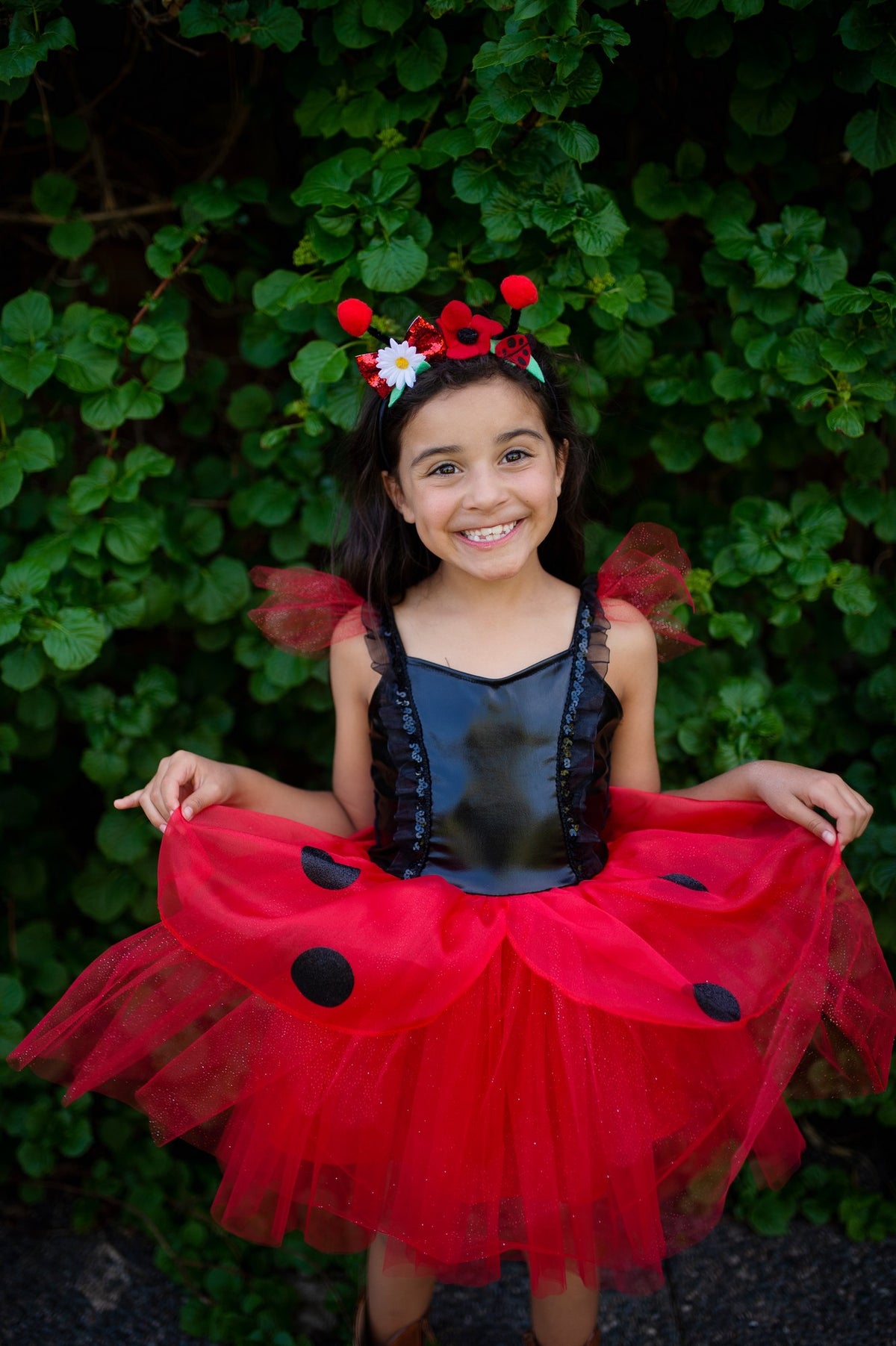 Marienkäfer Kleid mit Stirnband 3-4 Jahre