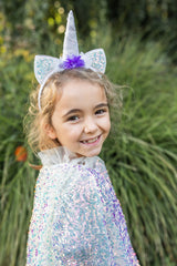 Einhorn-Umhang & Haarband 4-6 Jahre