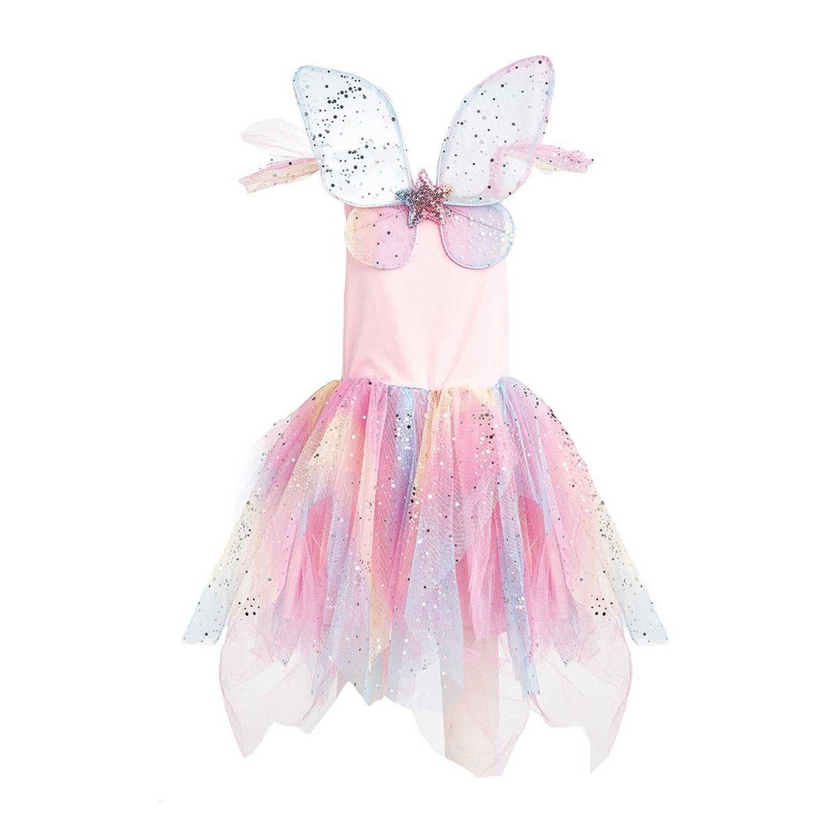 Kleid Regenbogen Fee 3-4 Jahre