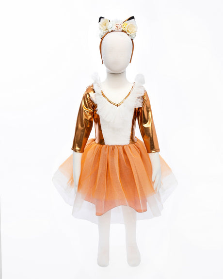 Kinder Woodland Fuchs Kleid mit Tüllrock und passendem Kopfschmuck für 3-4 Jahre