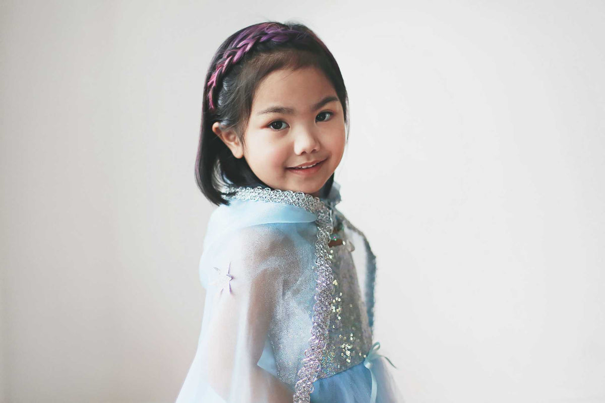 Blaues Paillettenkleid Prinzessin 3-4 Jahre
