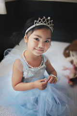 Blaues Paillettenkleid Prinzessin 3-4 Jahre