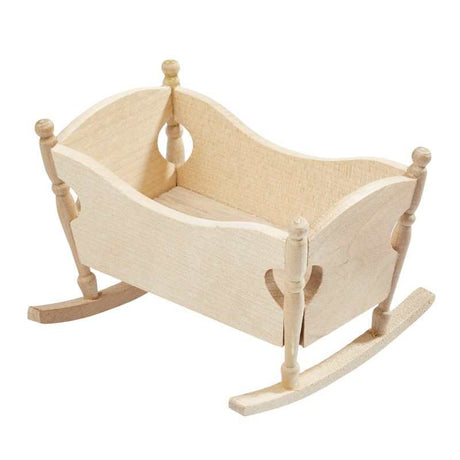 Gemütliche Wichtel Wiege für kleinen Wichtel-Nachwuchs in skandinavischer Weihnachts-Tradition