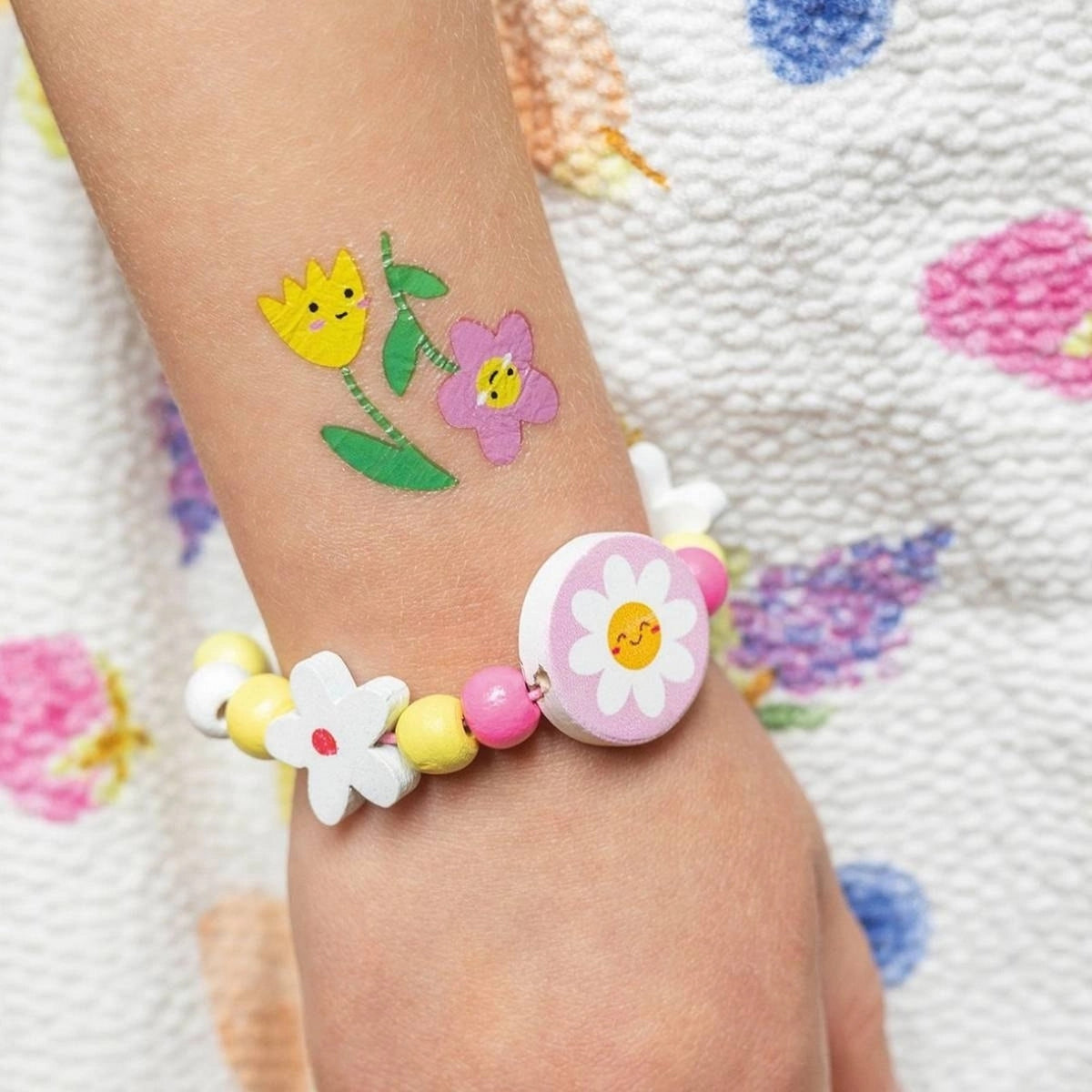Schmuck basteln Kids - Armband Blumen