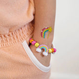 Schmuck basteln Kids - Armband Regengogen