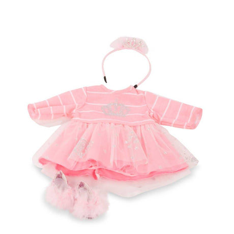 Babykombi Little Princess Puppenbekleidung mit Kleid, Ballerinas und Diadem für 30-33 cm Puppen