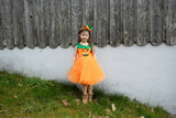 Kürbis Prinzessin Kleid 3-4 Jahre