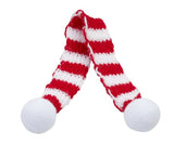 Rot-weißer Wichtel Schal für Weihnachtswichtel, 15 cm lang, 2 Stück