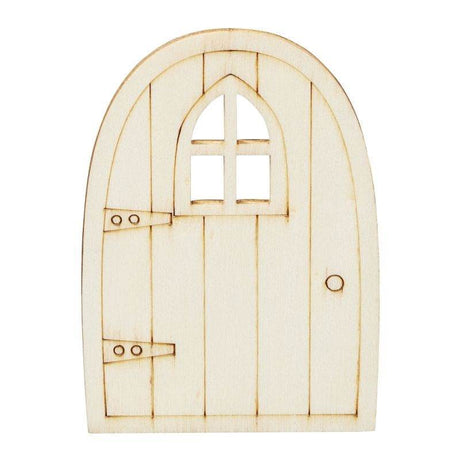 Skandinavische Wichtel Holztür aus Holz für Weihnachtswichtel über der Fußleiste