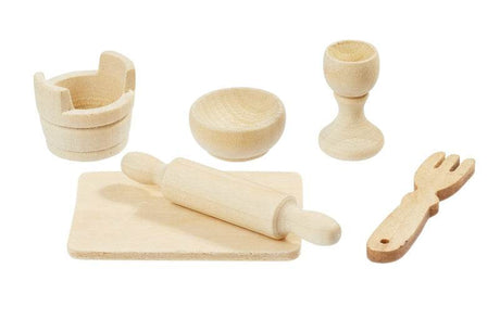 Wichtel Back-Set mit 6-teiligem Mini-Holzbackset für Weihnachtsplätzchen und Wichteltradition