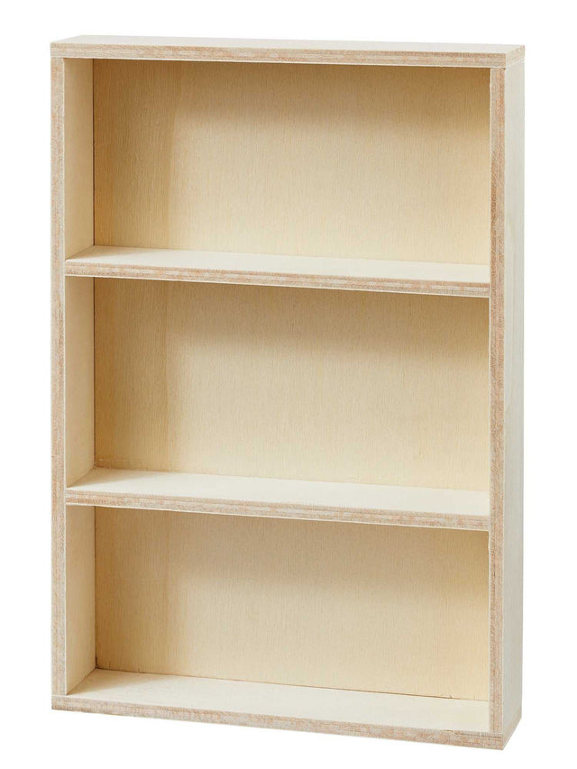 Wichtel Holzregal aus Holz 10,2x2,3x15 cm für Wichtelzubehör im skandinavischen Stil