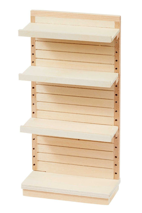 Kleines Wichtel Steckregal aus Holz zur Aufbewahrung von Wichtelzubehör in Miniaturgröße
