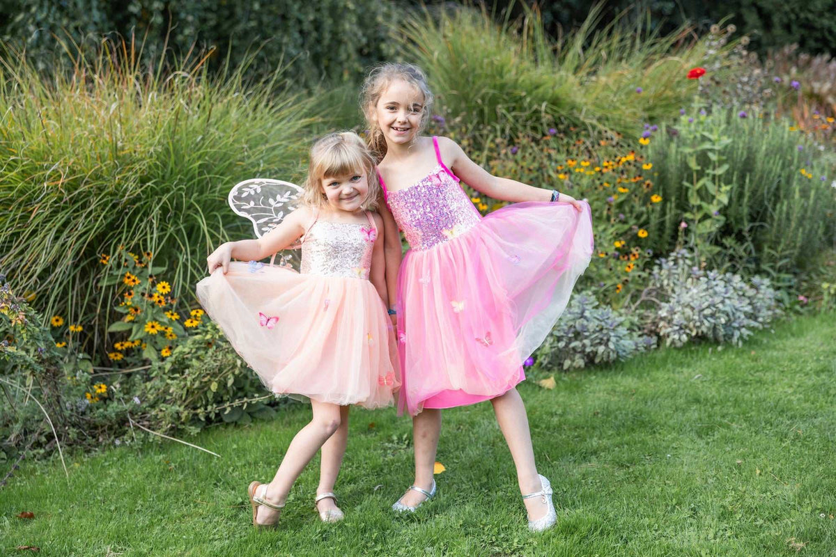 Schmetterlingskleid Pink 5-6 Jahre