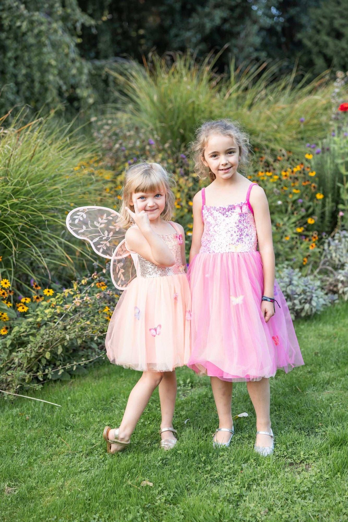 Schmetterlingskleid Pink 5-6 Jahre