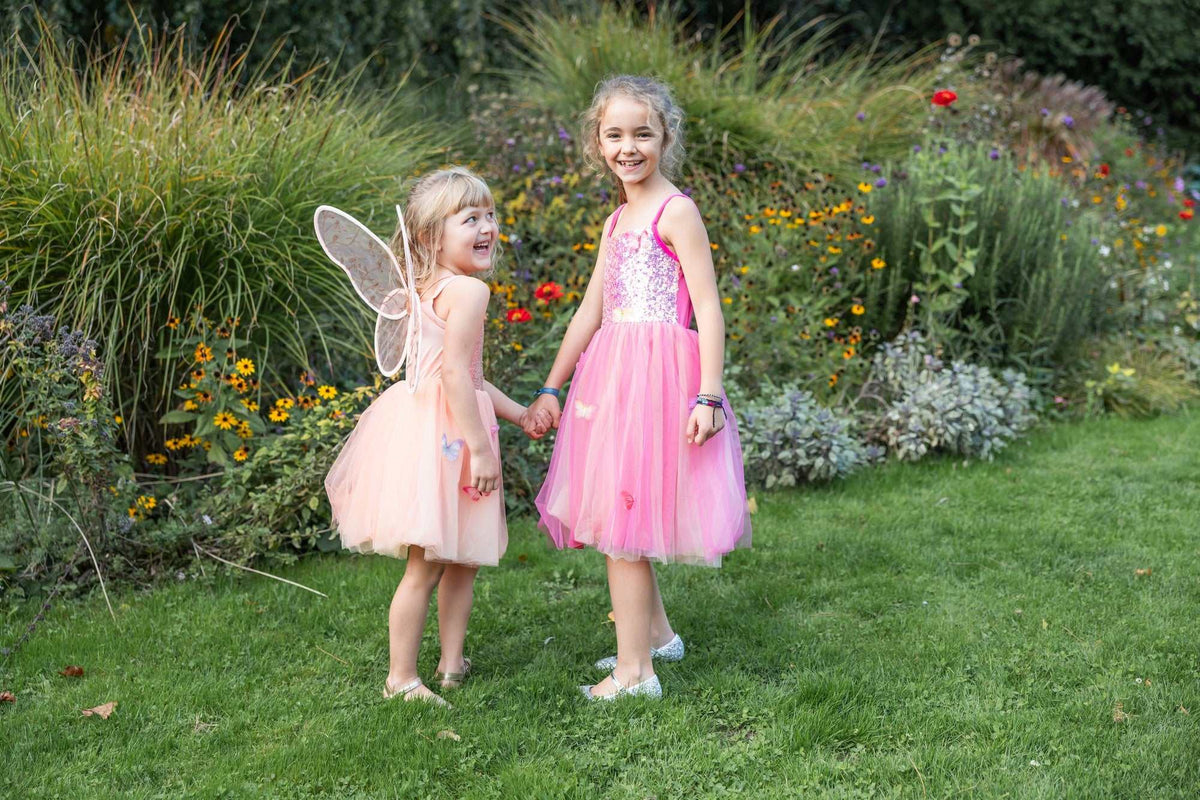 Schmetterlingskleid Pink 5-6 Jahre
