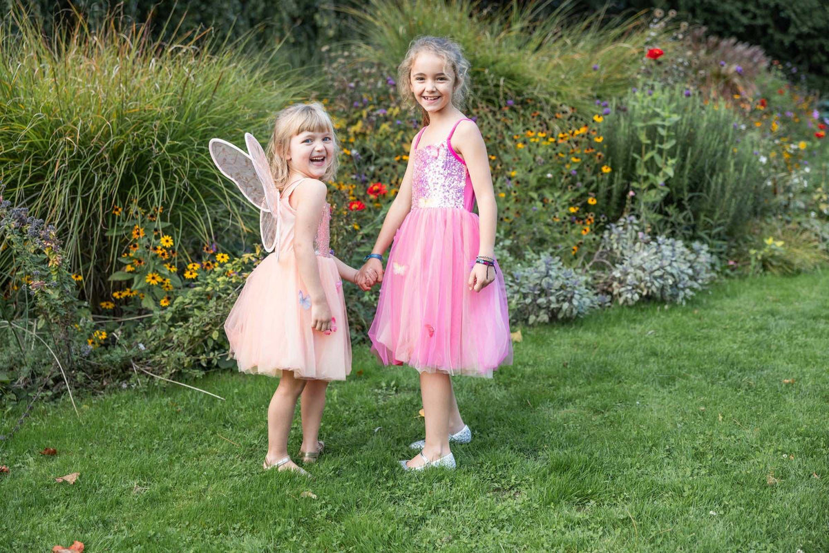 Schmetterlingskleid Pink 5-6 Jahre