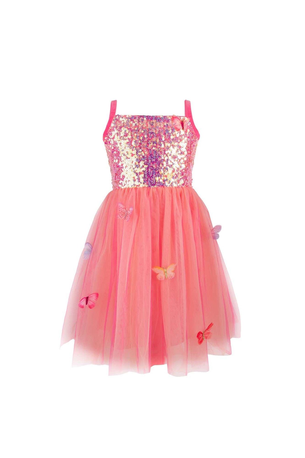 Schmetterlingskleid Pink 5-6 Jahre