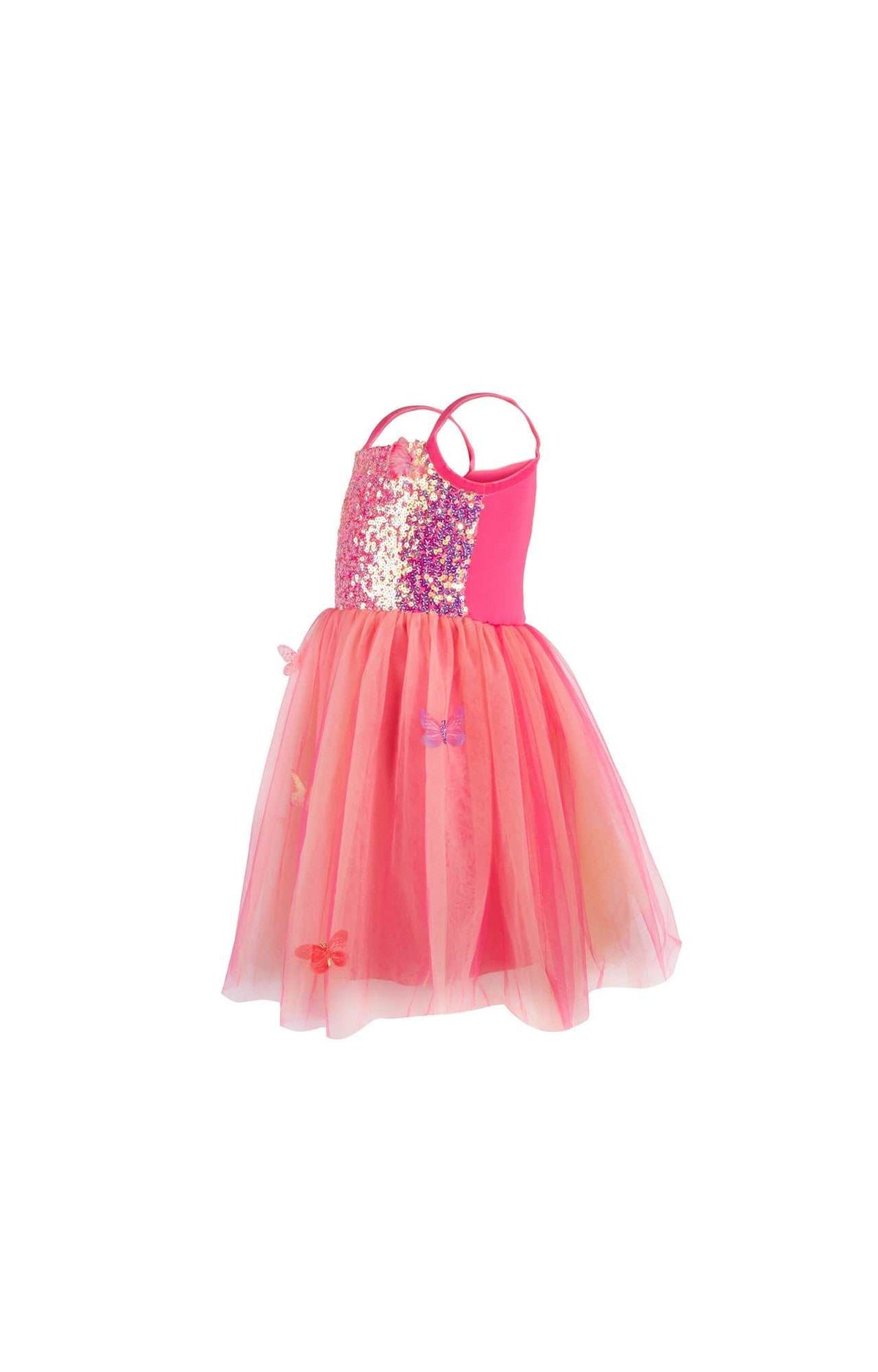Schmetterlingskleid Pink 7-8 Jahre