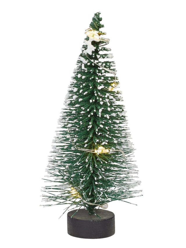 Wichtel Mini-Tanne mit LED-Beleuchtung, 10 cm beleuchteter Weihnachtsbaum ohne Dekoration