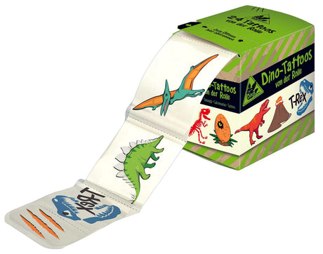 24 temporäre Dino Tattoos von Moses auf Rolle für Kinder