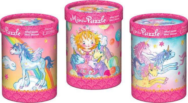 Mini-Puzzles Prinzessin Lillifee mit 40 Teilen in süßen Designs, geeignet ab 3 Jahren