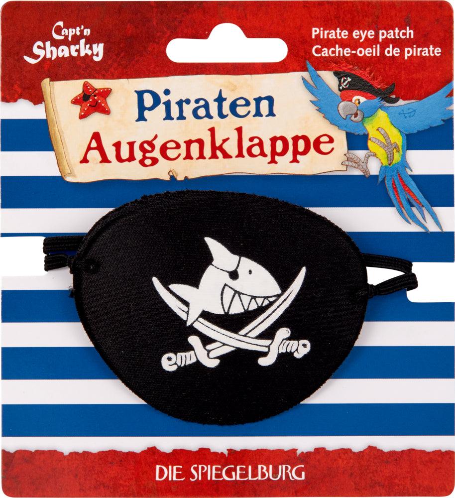 Piraten-Augenklappe aus Polyester für Kinder-Piratenkostüm, 8x6 cm, ideal für Rollenspiele und Verkleidungen