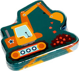 Zauberhandtuch Bagger Kinderhandtuch in Baggerform aus 100% Baumwolle mit magischer Wasserentfaltung