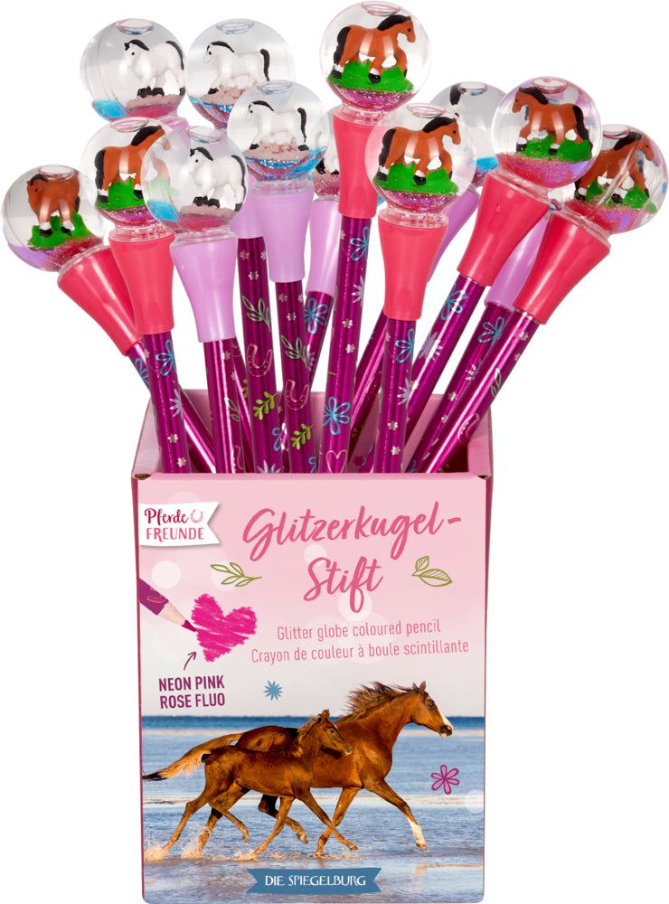 Glitzerkugel-Stift - Pferdefreunde (1 Stück)