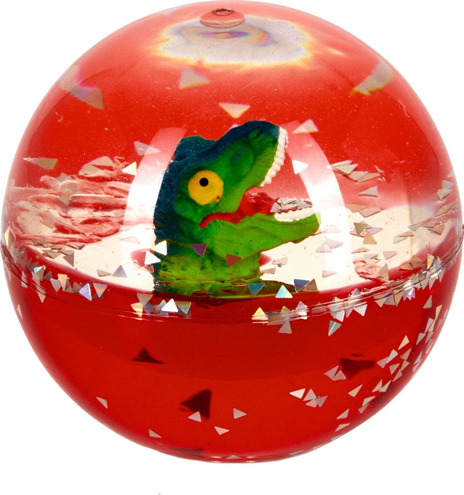 T-Rex Flummi mit Konfetti und schwebendem Dinosaurier, 6,5 cm Kunststoffspielzeug