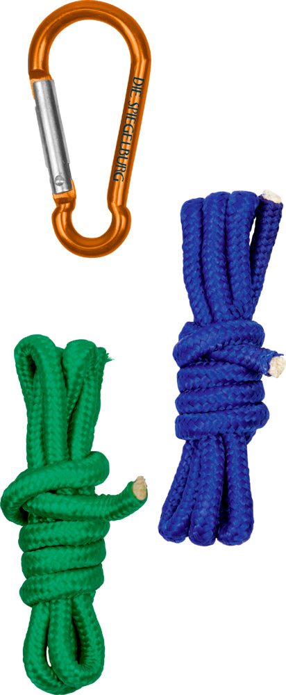 Knotenset Nature Zoom mit 2 Seilen, Karabiner und Anleitung für 12 Seefahrts- und Kletterknoten in Schiebeschachtel