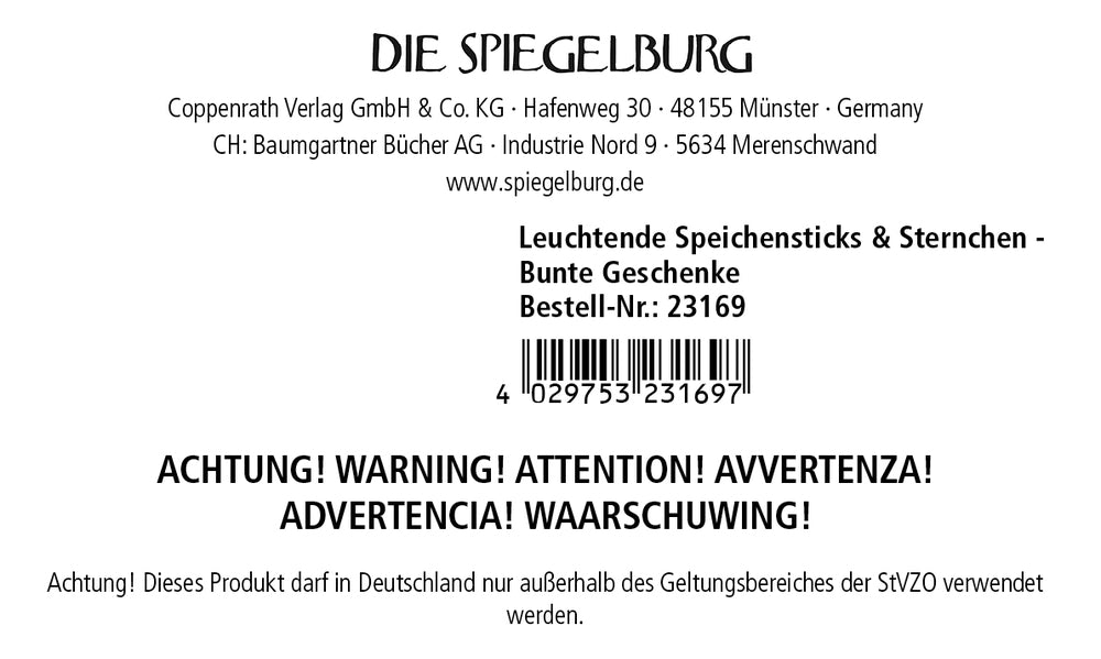 Leuchtende Speichensticks & Sterne