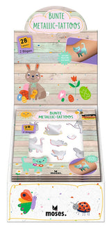Bunte Metallic-Tattoos