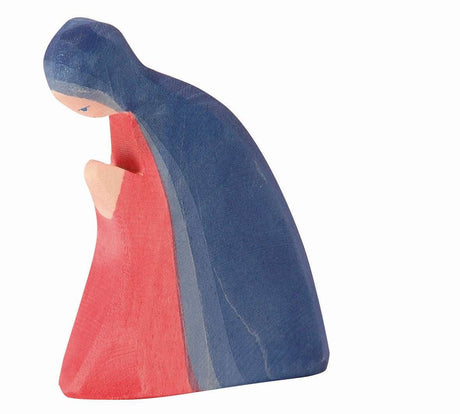 Handgefertigte Ostheimer Holzfigur Maria, 11,5 cm, aus nachhaltigem Holz, sicher und einzigartig