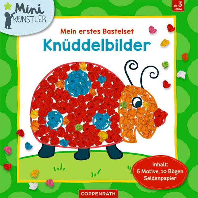 Mein erstes Bastelset von Coppenrath für Kindergarten-Kinder mit Seidenpapier-Knäueln und Motivkarten, ab 3 Jahre