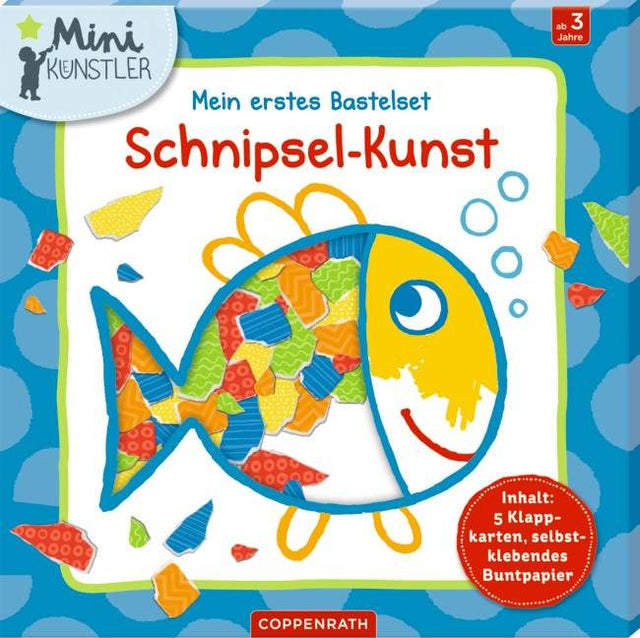Mein erstes Bastelset Schnipsel-Kunst Bastelkarte mit vorgestanzten Teilen und buntem Papier ab 3 Jahren