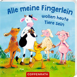Fingerpuppen-Hand-Set mit tierischen Handpuppen und Buch für interaktives Spiel ab 6 Monaten