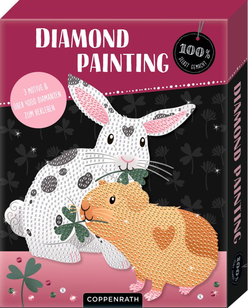 Diamond Painting Kreativ-Set mit über 4000 Diamanten und Tier-Motivvorlagen für Kinder ab 8 Jahren