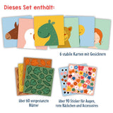 Mein erstes Bastelset Blätter-Gesichter