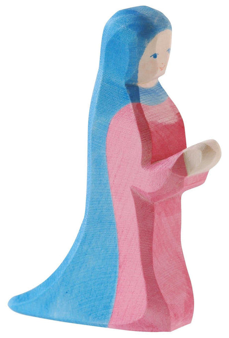 Maria II Ostheimer hand-painted wooden figure for children, 12.5 cm tall, sustainable European wood, safe toy design