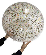 Fun Ballon Jumbo Glitzer aufblasbar bis 85 cm mit selbstverschließendem Verschluss und verschiedenen Farben