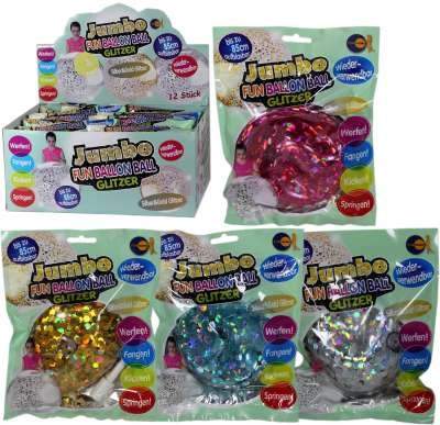 Fun Ballon Jumbo Glitzer
