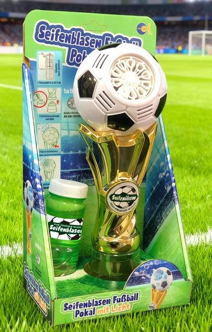 Seifenblasenmaschine Fußball Pokal mit Licht