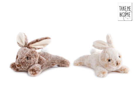 Plüsch Kaninchen weiches Stofftier liegend zum Kuscheln hochwertig niedlich