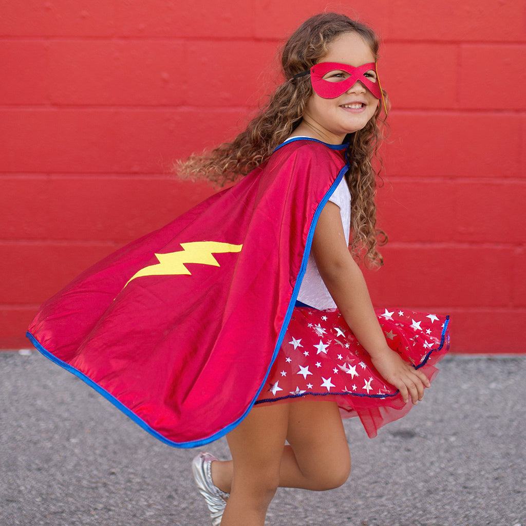 Superheldin Tutu & Umhang & Maske 6-8 Jahre