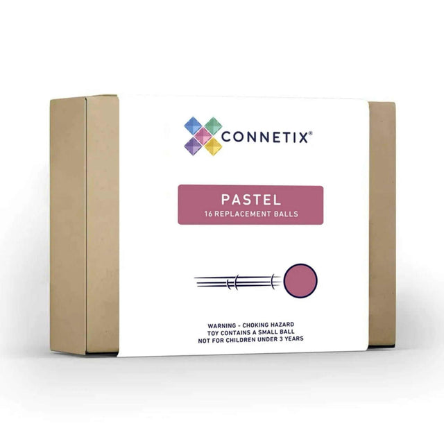 16-teiliges Ersatz-Kugeln Pastel Set mit bunten Holzkugeln in Pastellfarben für Kinder ab 3 Jahren