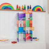 Magnetbausteine Kugelbahn Rainbow Super Ball Run Pack- 134 Teile
