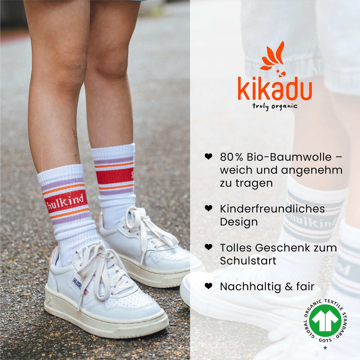 Schulkind- Socken 27-30/ Lavender